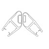 HSK Magnetprofil 45°, Höhe 2.000mm, chrom, 6 und 8mm Glas E100053-90-Alu