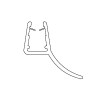 HSK Streifdichtung F1 lang, Höhe 2.010mm E100057-2