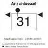 Arbonia Mehrpreis zu Heizwand für Anschlussart 31 - Rechts oben