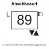 Arbonia Mehrpreis zu Heizwand Einbauventil Anschlussart 89, Ventil oben, M30x1,5