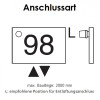 Arbonia Mehrpreis zu Heizwand Einbauventil Anschlussart 98, Ventil front, M30x1,5
