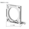 Helios Montageflansch MF 100 zu M1-100 # 06188 zur Reduzierung der Einbautiefe