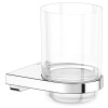Keuco Glashalter Collection Moll mit Echtkristall-Glas, verchromt 12750019000
