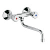 Kludi Standard Spültisch-Wandarmatur 210mm, Terraluxgriff Metall, chrom 310520508
