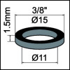 Neoperl Gummidichtung zu Innenteil 3/8''/M16 11x15x1.5mm 78138096