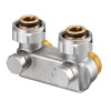 Oventrop Umlenkstück mit Absperrung Winkelform, 50mm, 3/4''ÜMx3/4''AG 1016462