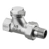 Oventrop Rücklauf Verschraubung ''Combi 3'' DN15, 1/2'', PN10, Durchgang, Rg/Ms, vernickelt 1090462