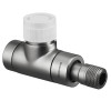 Oventrop Thermostatventil ''E'' DN15, 1/2'', PN10, Durchgang, Edelstahl-Design 1163182