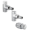 Oventrop Anschluss-Set''Baureihe E/UniSH'' DN15, Eckform, verchromt 1164052