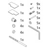 Kermi Set Montagekleinteile für Gleittür 2-teilig mit Festfeld (N2 ST2) 2510716