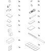 Kermi Set Montagekleinteile für Pendel-Falttür 4-teilig (DI 2T4) 2534939