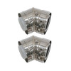 Vaillant Bogen 45 Grad, 80/125mm PP/Edelstahl für Fassadenverlegung konzentrisch 0020042757