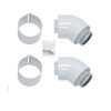 Vaillant Bogen 45 Grad Brennwert 60/100mm Luft-/Abgasführung, PP 303911