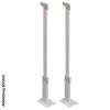 Viessmann Standkonsolen PK1 für Rohboden, 2er Set für Universal- und Mittelanschlussheizkörper Typ 21, 22, 33 7663207