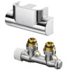 Viessmann Anschlussblock ''Multiblock TQ'' mit Q-Tech Eck chrom Eckform, verchromt ZK05334