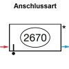 Zehnder Anschlussart 2670, seitlich unten links für Charleston, Anschluss 2-Rohr mit externem Ventil 2670