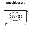 Zehnder Anschlussart 3570, unten links rechts für Charleston, Anschluss 2-Rohr mit externem Ventil 3570