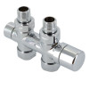 Zehnder Anschluss-Armatur Set O Durchgang weiß Durchgangsform, Ventil drehbar, damit Thermostatkopf rechts / links 839041