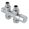 Zehnder Anschluss-Armatur Set O Durchgang chrom Durchgangsform, Ventil drehbar, damit Thermostatkopf rechts / links 839048