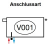 Zehnder Anschlussart V001, Ventil unten links für Charleston Complettoanschluss mit integriertem Ventil V001
