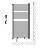 HSK Montageset für Raumteiler für Designheizkörper Line, 04 weiß 890720-04