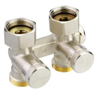 Danfoss Hahnblock RLV-K 3/4'' Durchgang, für Einrohr- und Zweirohr-Anschluss 003L0281