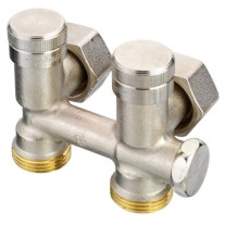Danfoss Hahnblock RLV-K 1/2'' Eck, für Einrohr- und Zweirohr-Anschluss 003L0282
