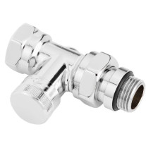 Danfoss Rücklaufverschraubung RLV-CX 15 R 1/2'', Durchgang, verchromt 003L0274