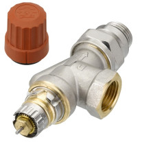 Danfoss Ventilgehäuse RA-N 15 R 1/2, UK Axial, vernickelt, selbstdichtende Nippel 013G0117