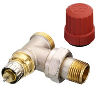 Danfoss Ventilgehäuse RA-N 15 G 3/4 AG, Eck, matt vernickelt 013G4201