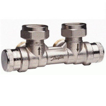 Danfoss dynamischer Hahnblock RLV-KDV für Ventil-Heizkörper R 1/2'', Eck mit VL rechts 013G7871