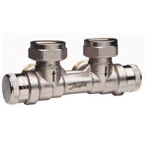Danfoss dynamischer Hahnblock RLV-KDV für Ventil-Heizkörper G 3/4'', Eck mit VL rechts 013G7874