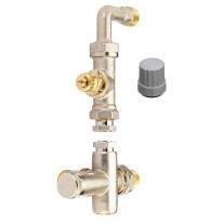 Danfoss Steigrohrventil für 1-Rohranlagen Set RA-KEW Heizkörper R 1/2, Rohrleitung G 3/4 AG 013G3343