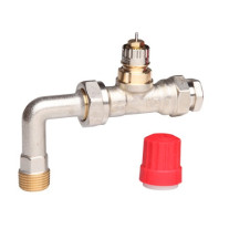 Danfoss Ventilgehäuse RA-K, Durchgang mit Bogen, R 1/2, , kv: 2,5 013G3363