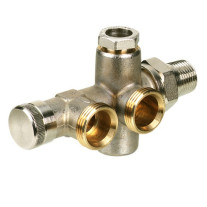 Danfoss Kupplungsgehäuse RA-KW Heizkörper R 1/2, Anlage G 3/4 AG 013G3369