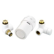 Danfoss X-tra Design Set Ventilgehäuse RA-URX links weiß 013G4008