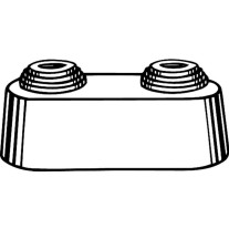 Heimeier Doppelrosette weiß Mittenabstand 50mm 0520-00.093