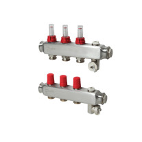 Danfoss Fussbodenheizungs-Verteiler SSM-10F 10 Kreise, mit Durchflussanzeige 088U0760