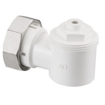 Oventrop Winkeladapter für Ventil-Heizkörper weiß, Gewindeanschluss M30x1, 5 1011450