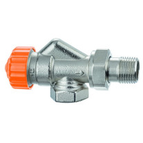 Heimeier Thermostatventil Eclipse, Axialform, verkürzt, DN10 3/8'', automatische Durchflussregelung 3460-01.000