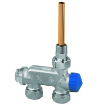 Heimeier Ventil E-Z Einrohr Ventil Durchgang, DN15 mit Tauchrohr 3876-02.000