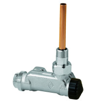 Heimeier Ventil E-Z Einrohr Ventil Eckform, DN15 mit Tauchrohr 3877-02.000