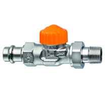 Heimeier Thermostatventil Eclipse, Durchgang DN15, ViegaPress 15mm automatische Durchflussregelung 3942-15.000