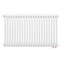 Arbonia Ventil-Röhrenradiator Standard 2-Säuler H: 55 L: 117cm, Modell 2055, weiß, 26 Glieder