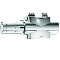 Heimeier Multilux 4 - Set Halo Zweirohr Anschlussarmatur, verchromt für Zweirohr-Heizungen, DN15 9690-28.800