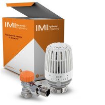 Heimeier Set 3 Thermostatkopf K eco und Thermostatventil Eclipse DN15, Eck 9696-26.800