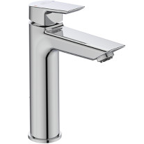 Ideal Standard Tesi Waschtischarmatur Grande Niederdruck mit Ablaufgarnitur chrom, Ausladung 124mm, 5 l/min. A6562AA