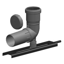 Atec Schachteinführung PolyTop mit Auflager, DN60 Stutzen, schraubbar, für kleine Schächte 0347