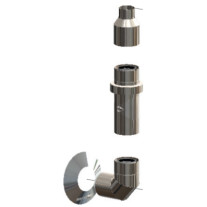 Atec Basis-Set Außenwand DN60/100 Edelstahl blank 700770