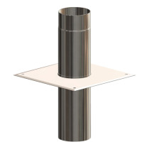 Atec Aufsatzplatte DN80/125, 330x330mm Edelstahl blank 701668